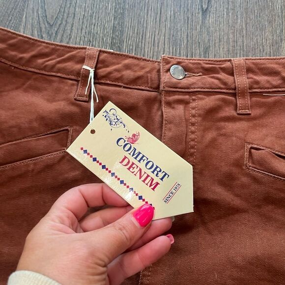 NWT Comfort Denim Mini Skirt Belted Size 9/10 - Picture 3 of 8